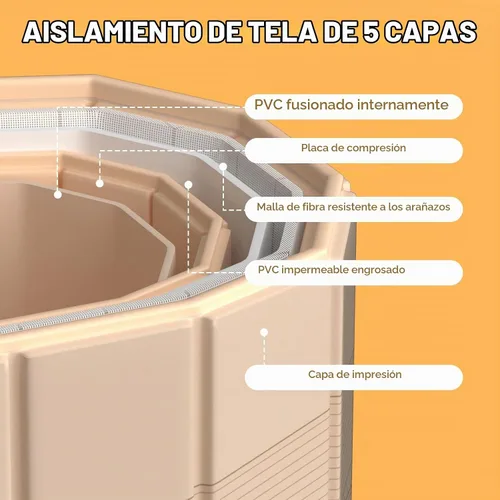 Vista 3 de Bañera portátil para adultos de 59 pulgadas, grande, plegable, sin