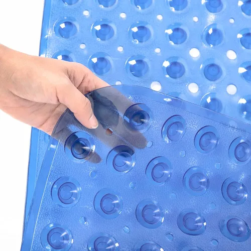 Vista 2 de Tapete antideslizante extra largo para bañera y ducha de 39 x 16 pulgadas, antideslizante para suelos húmedos para baños de ancianos y niños, 30%