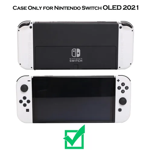 Vista 6 de GUTIAL Dockable Case for Nintendo Switch OLED Model 2021 - Cute Protective Cover Case for Nintendo Switch OLED 7 Inch and Joy-Con Controller with
