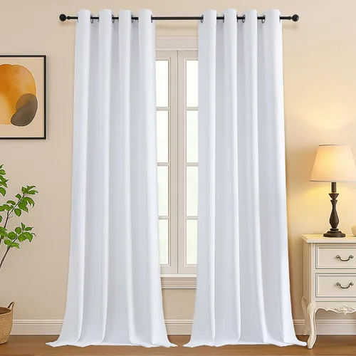 Vista 151 de Simplebrand Juego de 2 paneles de cenefa aguamarina para ventana de cocina de 14 pulgadas de largo, cortinas de oscurecimiento de habitación