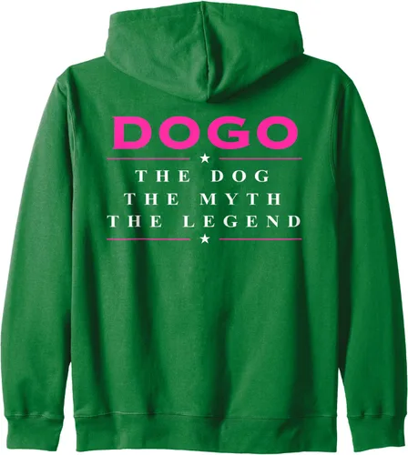Vista 6 de Dogo Argentino Dog Sudadera con capucha con cremallera Dogo Argentino The Myth, Negro