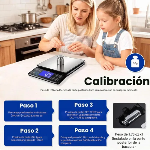 Vista 6 de Báscula de cocina digital recargable, resolución de 0.004 oz máx. 11 lbs 11 Negro