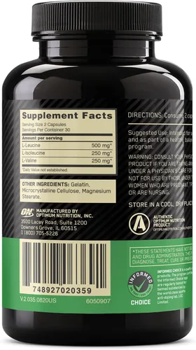 Vista 7 de Optimum Nutrition Cápsulas BCAA, 1031737, 1