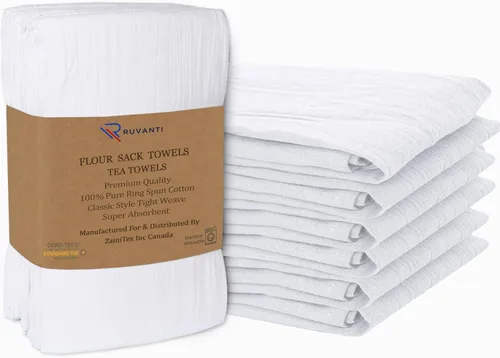 Vista 16 de RUVANTI Paquete de 12 toallas de cocina de 28 x 28 pulgadas, 100 % algodón, lavables a máquina, absorbentes, para secar y limpiar, color camel