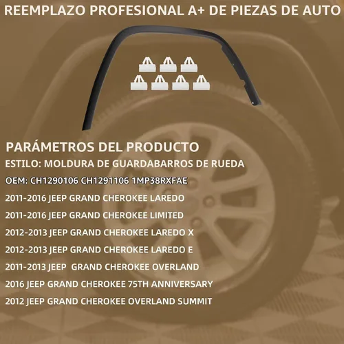 Vista 2 de Dasbecan Guardabarros delantero izquierdo compatible con Jeep