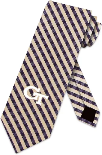 Vista 5 de Eagles Wings Georgia Tech Ties Yellow Jackets Mens College Neckties Comprobar microfibra