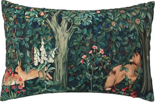 Vista 69 de Fundas de almohada William Morris diseño Strawberry Thief, fundas de almohada decorativas suaves para exteriores, fundas de almohada para decoración