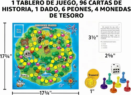 Vista 4 de Edupress Learning Well Games Juego de pistas de contexto Blue Level-Pirate Treasure Game (LRN301)