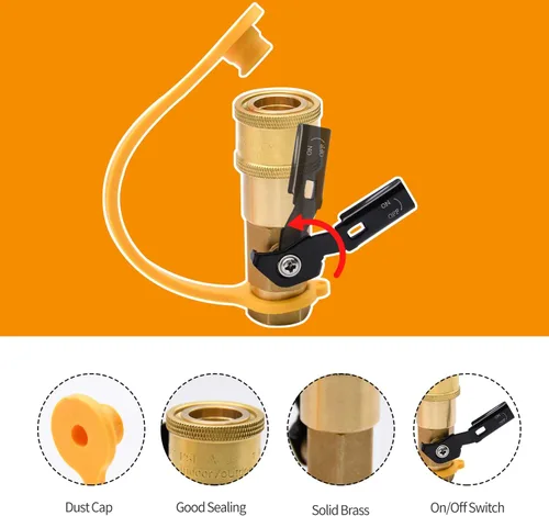 Vista 3 de 7 accesorios de conexión rápida de propano 7 piezas