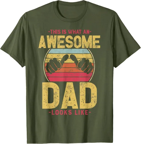 Vista 5 de This is what a awesome dad looks like T-Shirt, Negro