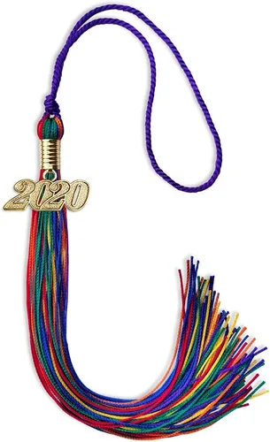 Vista 110 de Endea Graduation - Borla de un solo color con fecha dorada (Oro Antiguo, 2020)