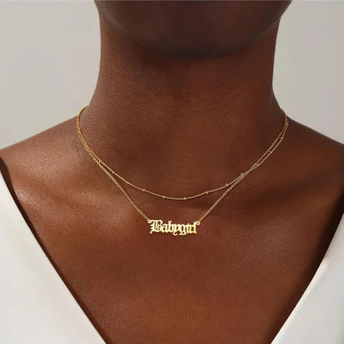 Vista 5 de Aretes de aro de bambú para mujer, de acero inoxidable, estilo de letra inglesa, estilo de los años 8090, accesorio para disfraz, conjunto de joyas