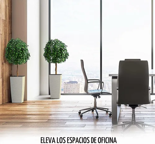 Vista 5 de Mueller Janska M-Resin - Macetero alto resistente, planta grande para interiores y exteriores, árbol, maceta de flores, juego de 2 piezas, 27.5 Beige