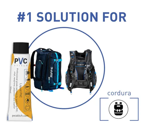 Vista 6 de AquaPro Kit de reparación de líquidos negros Kit de reparación impermeable listo para agua salada para inflables de PVC y PU, barcos, balsas