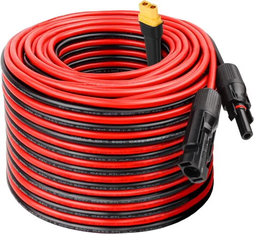 Vista 14 de MOOKEERF Cable de extensión solar a XT60 10AWG 3FT conector solar a XT60 Cable adaptador para panel solar a estación de energía portátil Generador