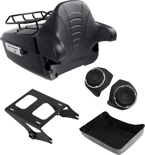Vista 14 de TCMT King Tour Pack Portaequipajes de moto, diseñado para modelos Harley Davidson Touring 2014-2020
