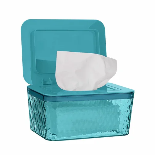 Vista 17 de Dispensador de toallitas Whiidoom, Soporte para toallitas de una mano para bebé y adulto, contenedor de toallitas con diseño de sello para baño