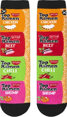 Vista 5 de Odd Sox, Calcetines divertidos para hombres y mujeres, los mejores fideos de ramen, estampados gráficos surtidos