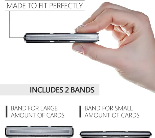 Vista 5 de ROCO MINIMALIST - Billetera delgada de aluminio con bloqueo RFID, número 2