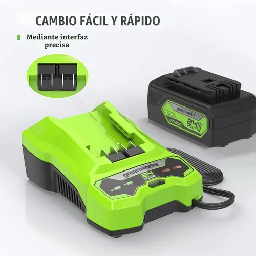 Vista 6 de Cargador de batería Greenworks de 24 V (cargador genuino Greenworks)