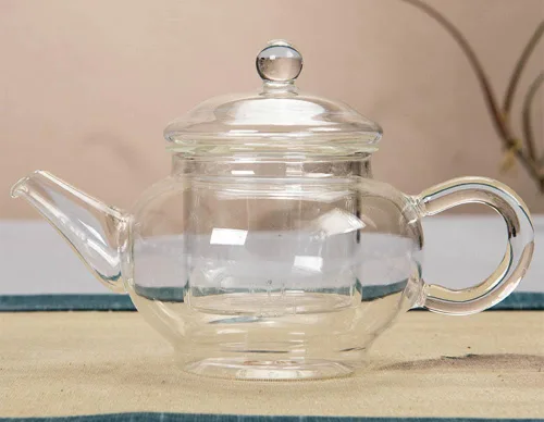 Vista 5 de Tetera pequeña, tetera de vidrio con infusor, tetera para té suelto, 8 onzas