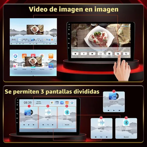 Vista 7 de Qualcomm 4G+64G Radio para Honda Civic 2006 2007 2008 2009 2010 2011 estéreo de coche, inalámbrico CarPlay Android Auto 10.1 pulgadas IPS pantalla