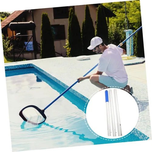 Vista 5 de NOLITOY Lago Skimmer poste de conexión de metal resistente largo poste el 3.3 ft para el mantenimiento de la piscina