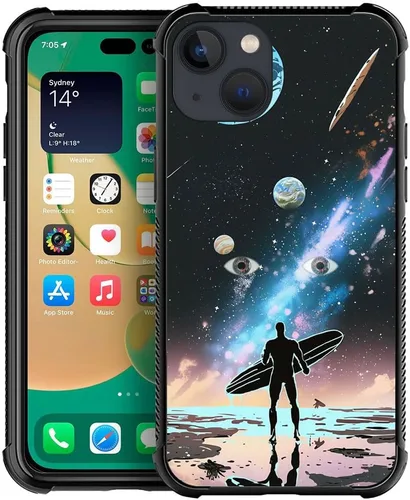 Vista 21 de Compatible con iPhone 13 Mini, diseño de H Art Cat Pattern, H Funda protectora de TPU resistente a arañazos y golpes para iPhone 13 Mini de 5.4