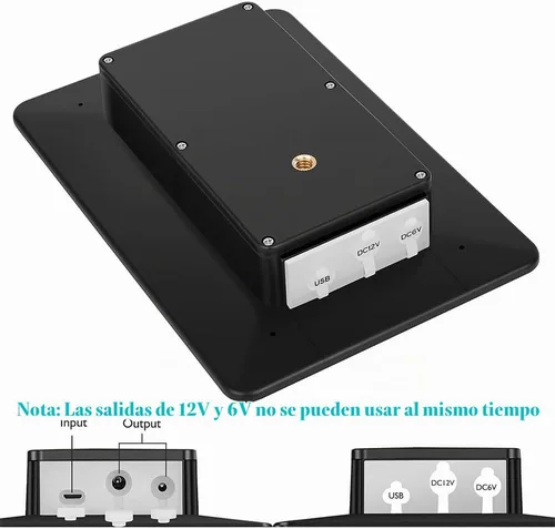 Vista 7 de Panel solar de cámara de sendero, mini cargador de batería solar DC 12V/1A 6V/1.5A batería de litio recargable incorporada de 5000 mAh, accesorio