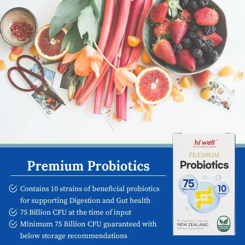 Vista 6 de Probióticos prémium Hi Well 60 cápsulas vegetarianas