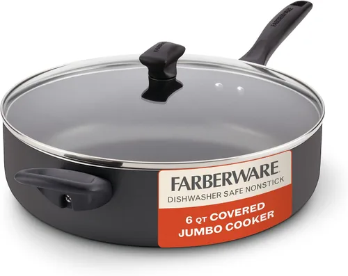 Vista 11 de Farberware Olla grande antiadherente apta para lavavajillas/sartén con asa auxiliar - aluminio, 6 cuartos, azul 2-Aguamarina
