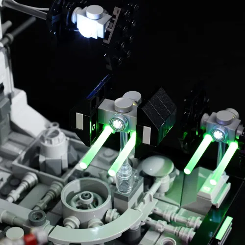 Vista 7 de Kyglaring Kit de luces LED compatible con Lego Set 75329, accesorios de iluminación compatibles con Death Star Trench Run Diorama, solo luces