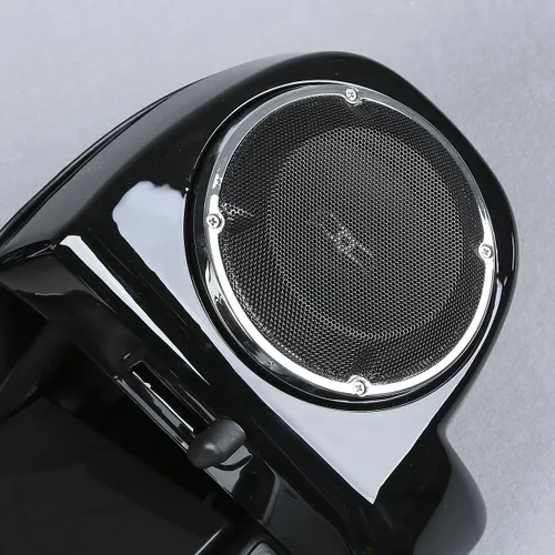 Vista 4 de Carenado inferior de pierna ventilada + altavoces de 6.5 pulgadas con rejillas para Harley Touring Road King FLHR Road Glide FLTRX Street Glide FLHX