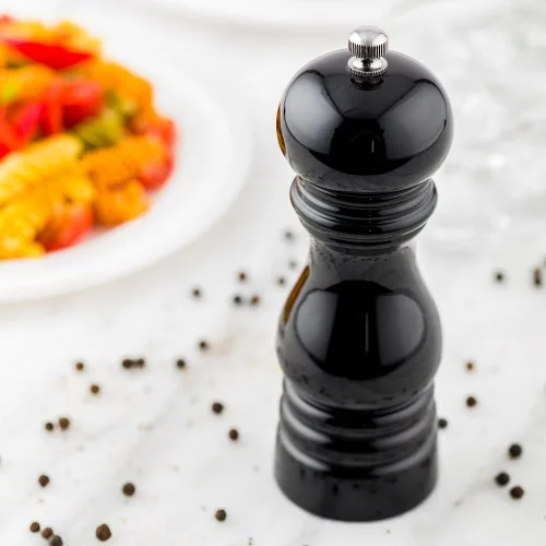 Vista 3 de Restaurantware Molinillo de pimienta francés clásico de 6 pulgadas: perfecto para restaurantes, cafeterías y eventos con catering, molinillo