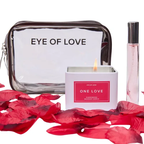 Vista 10 de Love in Transit Travel Set – Perfume de feromonas románticas y vela con pétalos de rosa, bolsa de viaje