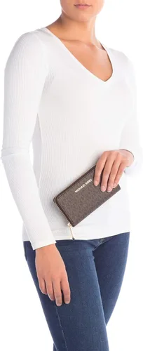 Vista 5 de Michael Kors Big Jet Set multifunción monograma cuero teléfono cartera