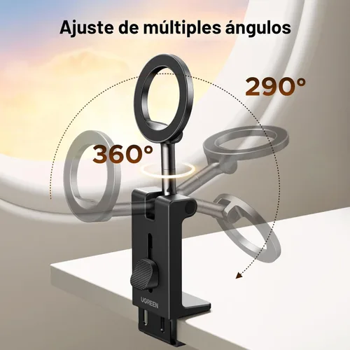 Vista 3 de UGREEN Magsafe Air Plane Travel Essentials - Soporte magnético para teléfono compatible con iPhone 17 Air 16 15 14 Plus 13 12 Pro Max Mini Magsafe