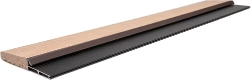 Vista 3 de Umbral de puerta Outswing – Aluminio y roble sin terminar Negro