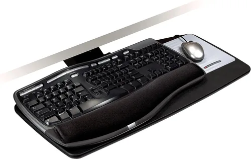 Vista 9 de 3 M Knob Ajuste bandeja de teclado, estándar plataforma, Negro