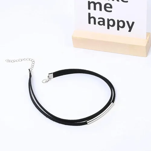 Vista 7 de Collar negro gargantilla de terciopelo collares de moda punk joyería para mujer