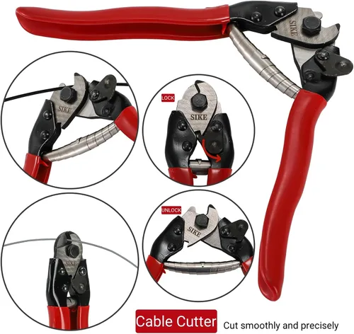 Vista 5 de Kit de cables para bicicleta (91 piezas) Bicycle Shift Brake Cable with Cutter End Caps, Stainless Steel Bike Shifter Brake Cable Housing for Road