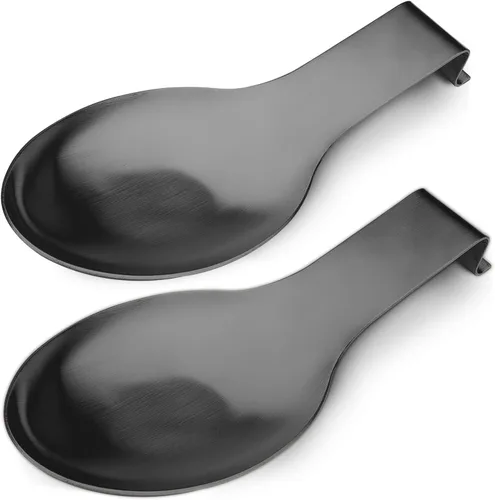 Vista 18 de VanlonPro Soporte de cuchara de acero inoxidable, soporte para cucharón de espátula, soporte para cuchara de utensilios de acero inoxidable, acabado