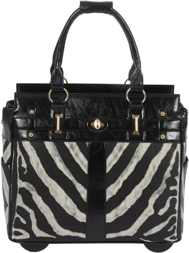 Vista 7 de JKM & Company Bolsa con ruedas para laptop para mujer, maletín con ruedas para laptop de 13 a 17 pulgadas