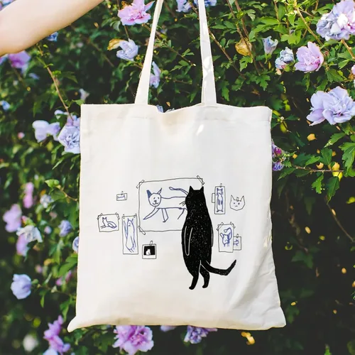 Vista 3 de Andeiltech Bolsa de lona para mujer, bolsa de viaje estética, bolsa de hombro reutilizable, regalo de cumpleaños para mamá
