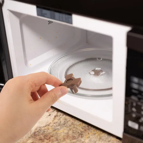 Vista 2 de Unomor Repuesto de acoplador de plato giratorio para horno de microondas, 4 piezas, eje de soporte de guía de rodillo de plástico para reparación