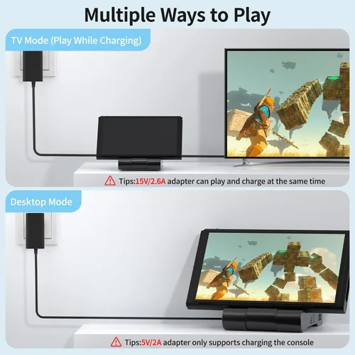 Vista 7 de Younik Switch Dock para conmutador NSSwitch OLED, estación de acoplamiento de interruptor con puerto HDMI y USB 3.0, interruptor portátil de TV Dock