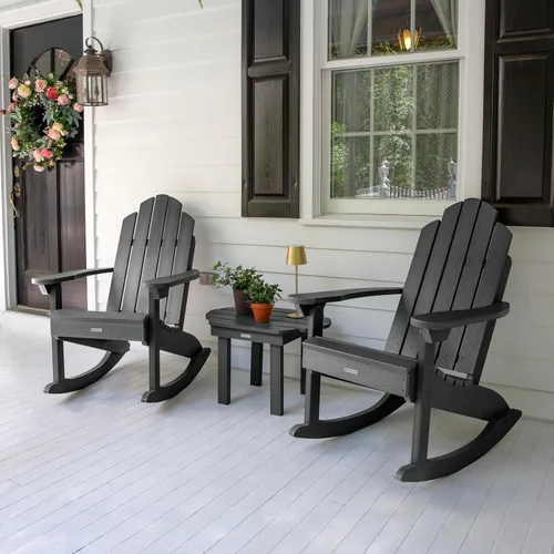 Vista 2 de Highwood Classic Westport 2 Adirondack - Mecedoras con mesa auxiliar, color negro