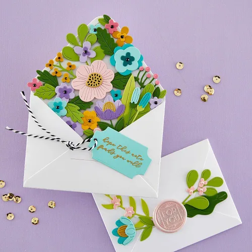 Vista 3 de Spellbinders STP-211 - Juego de sellos transparentes sobre de Wonder Sentiments de The Envelope of Wonder Collection