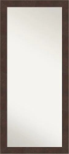 Vista 9 de Amanti Art Espejo de longitud completa no biselado (64.5 x 28.5 pulgadas), marco marrón medio Alta - Espejo de piso, espejo de pared, marrón
