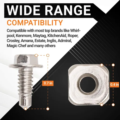 Vista 3 de BlueStars Kit de tornillos para bloque de terminales de secadora ultra duradero 279393, compatible con secadores Whirlpool Kenmore, sustituye a